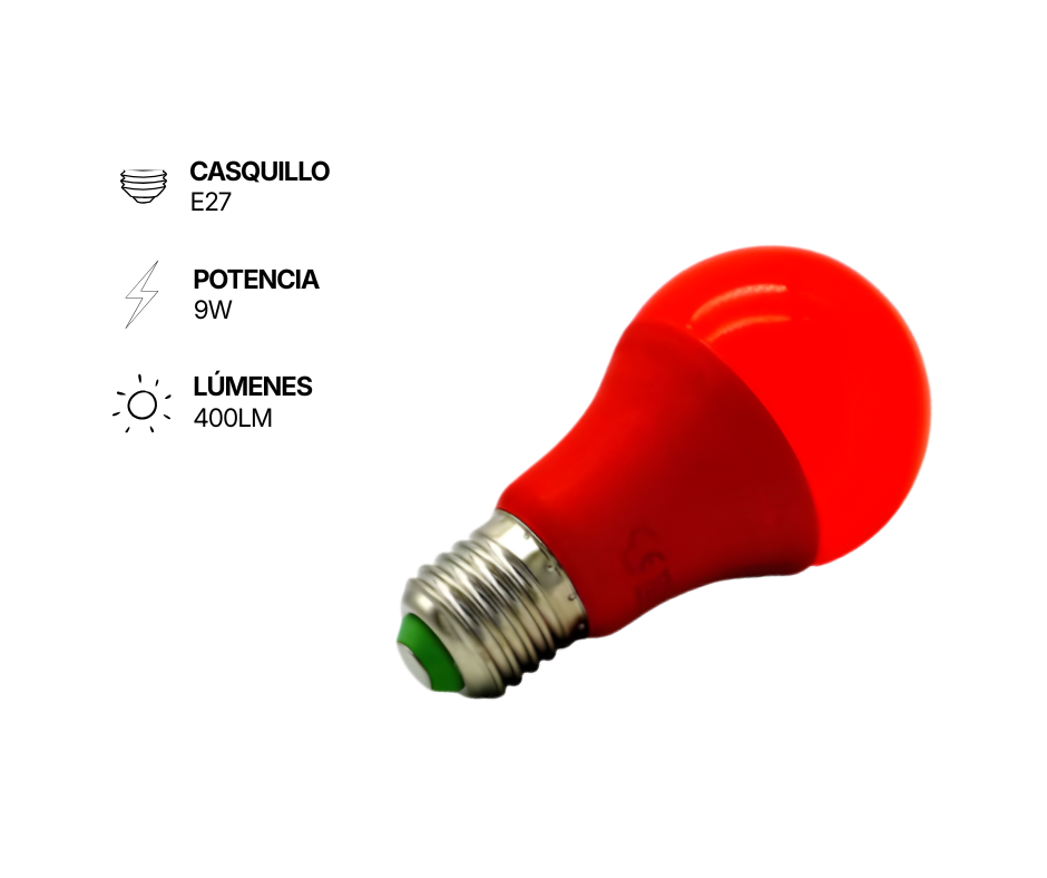 Red Pulse® | Bombilla De Luz Roja 9w