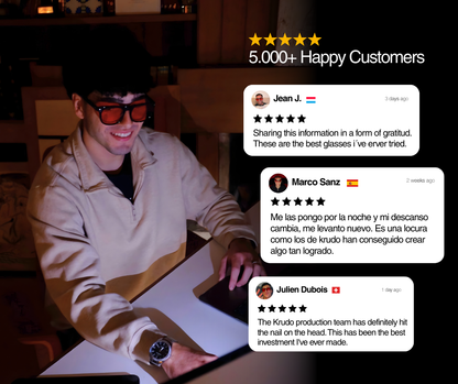 Night View® | Gafas Rojas Unisex Anti Luz Azul