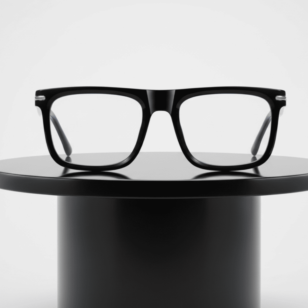 Gafas Afterwork de Krudo con filtro de luz azul y montura negra, diseño elegante y funcional para proteger la vista frente a pantallas durante largas jornadas.