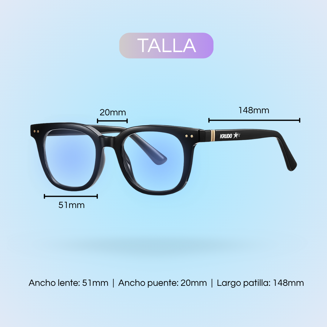 Guía de tallas para las gafas de filtro azul No Days Off