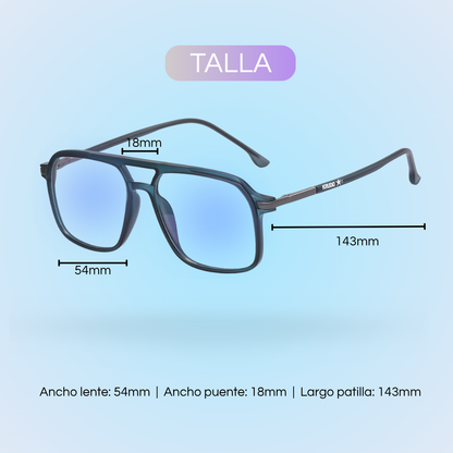 Guía de tallas para las gafas de filtro azul Ocean